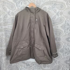 Free Country faux fur lined hooded jacket Gorpcore women 3XL Green mountain chic